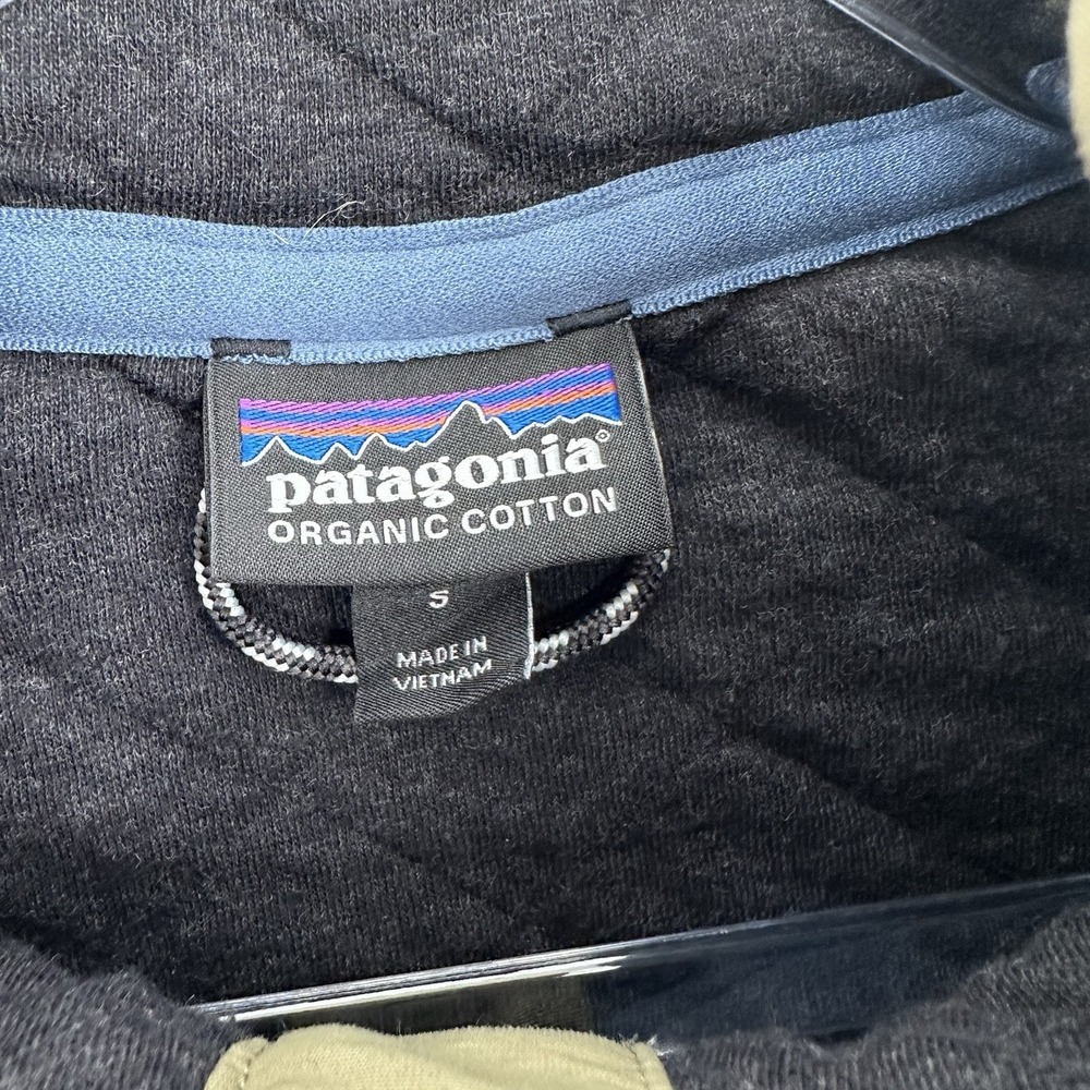 Patagonia Organic Cotton Quilt Snap-T Pullover Men's Size Small Deep Gray Black - Picture 5 of 8